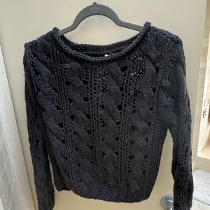 Willow & Clay cropped knit sweater